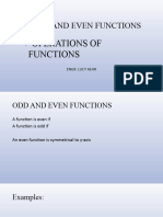 Odd and Even Functions, Operations of Function