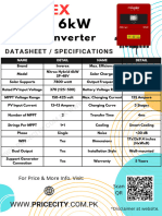 Inverex Nitrox 6kW Hybrid Inverter Datasheet Specifications