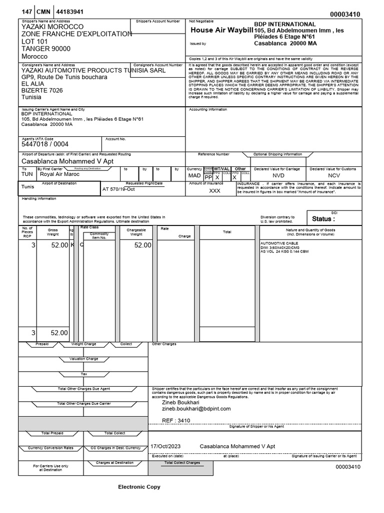 PlainPaperHAWB Electronic | PDF | Economies | Business