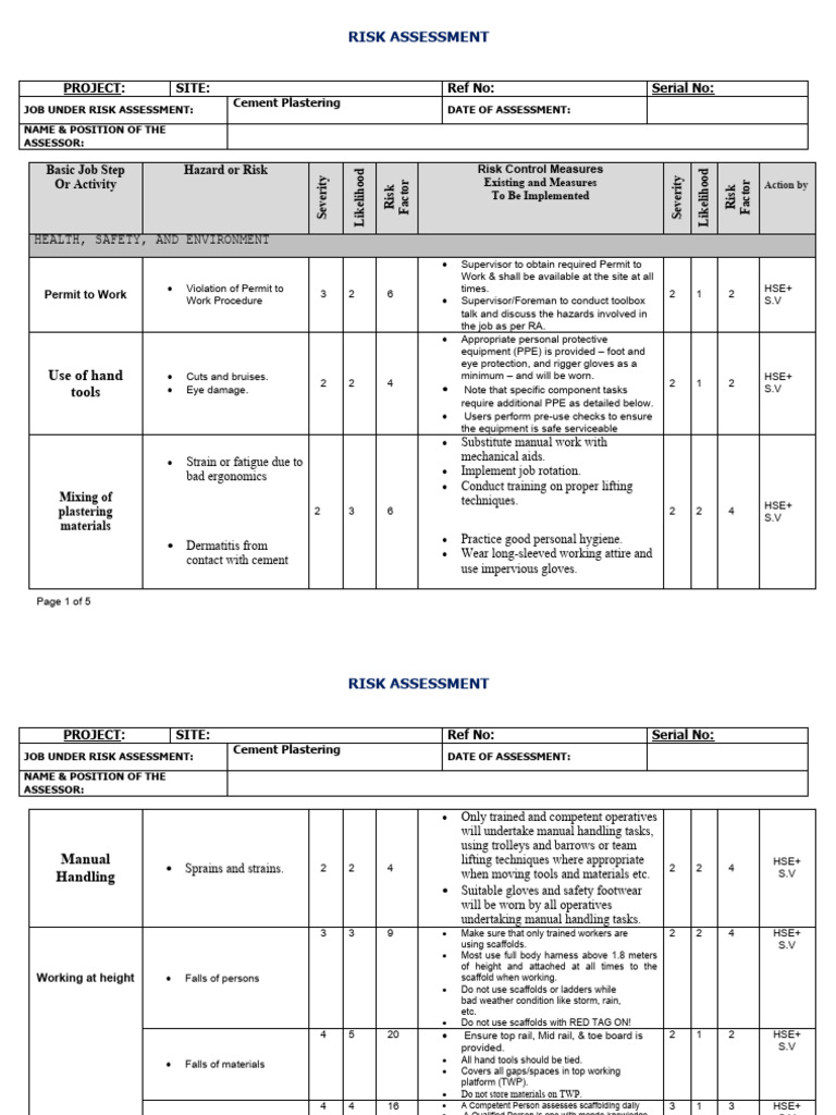3RA Cement Plastering PDF Personal Protective Equipment Scaffolding