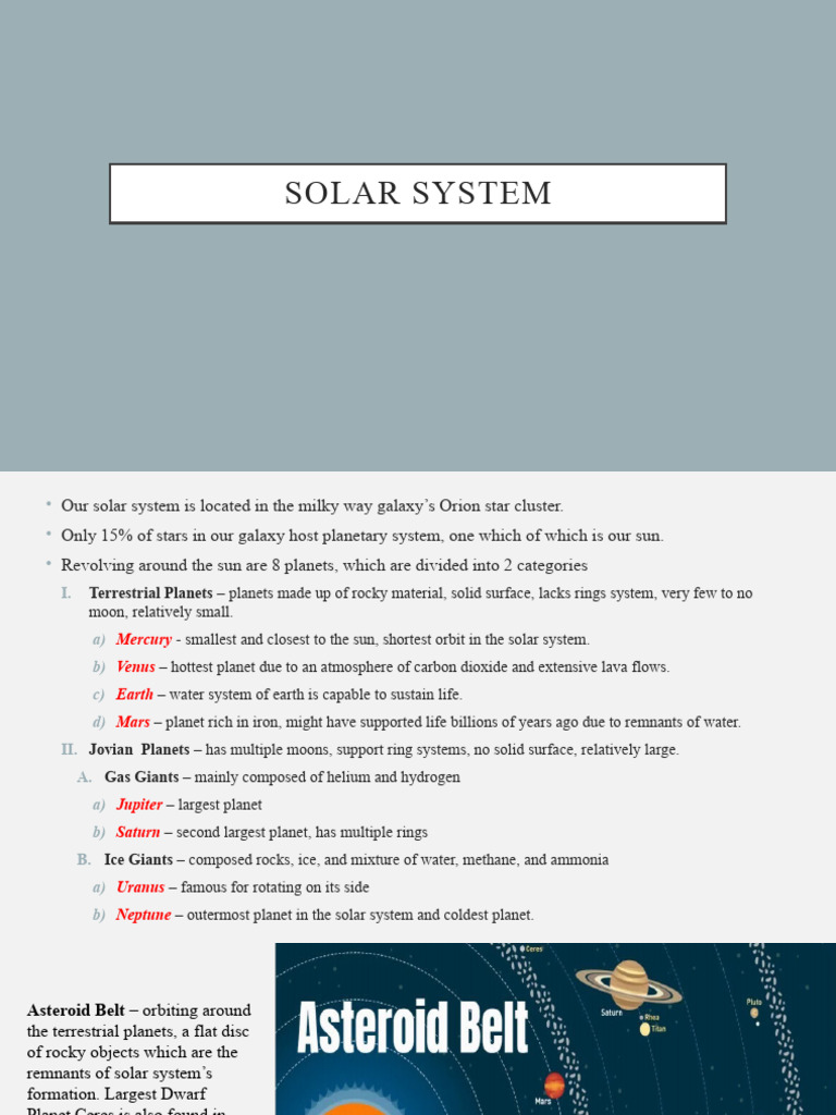 Solar System | PDF