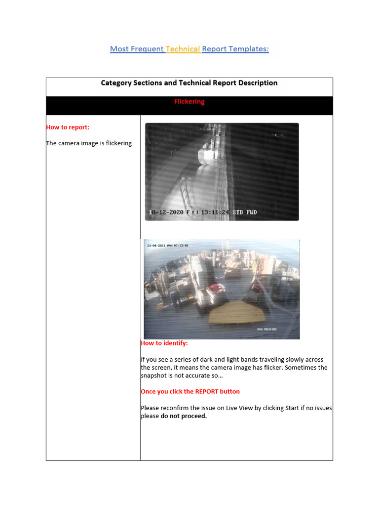 CCTV - Technical Report Templates | PDF | Camera | Digital Video Recorder
