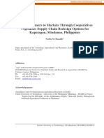 Linking Farmers To Markets Through Cooperatives Vegetables Supply Chain Redesign Options For Kapatagan, Mindanao, Philippines