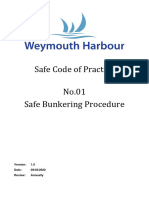 Weymouth Bunkering Procedure 2022