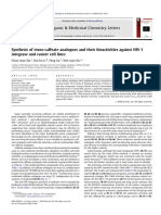 Synthesis of trans-caffeate analogues and their bioactivities against HIV-1