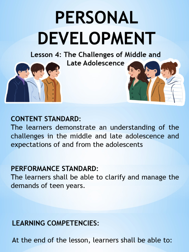Challenges in Late Adolescence | PDF | Adolescence | Intimate Relationships