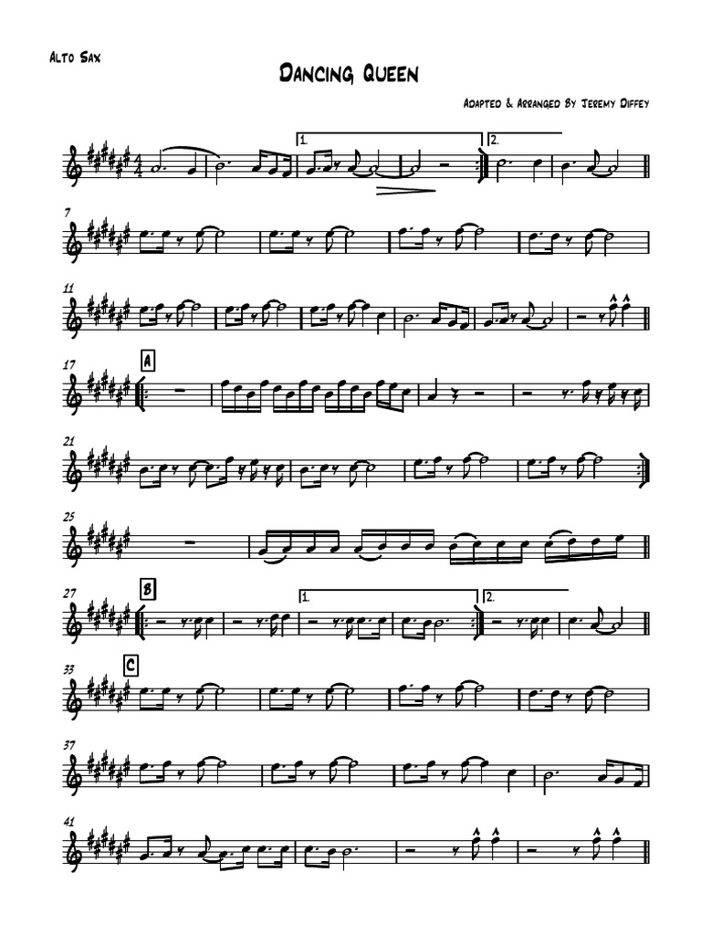 Dancing Queen Alto Pdf