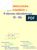 Charakterystyka Pierwiastków: 0 Okresu Rdzeniowego H - He