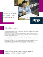 Practical Actions To Protect The Environment Learning Activity