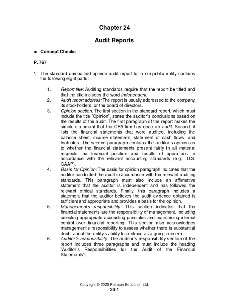 Audit Report Structure and Standards | PDF
