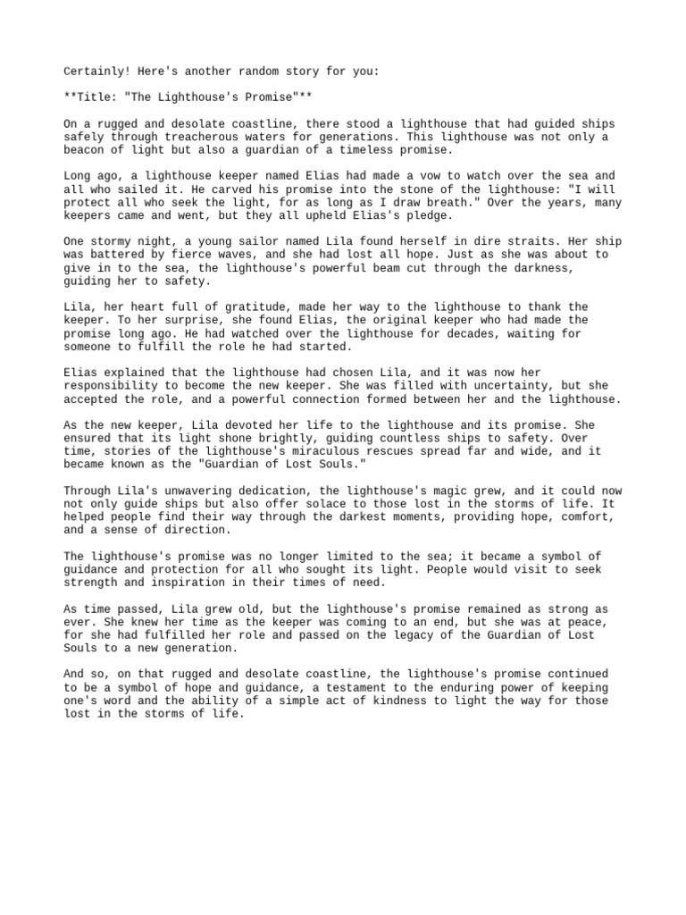 Promise Pdf Lighthouse