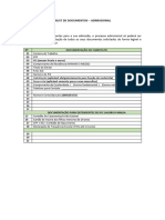 Checklist de Documentos Admissionais