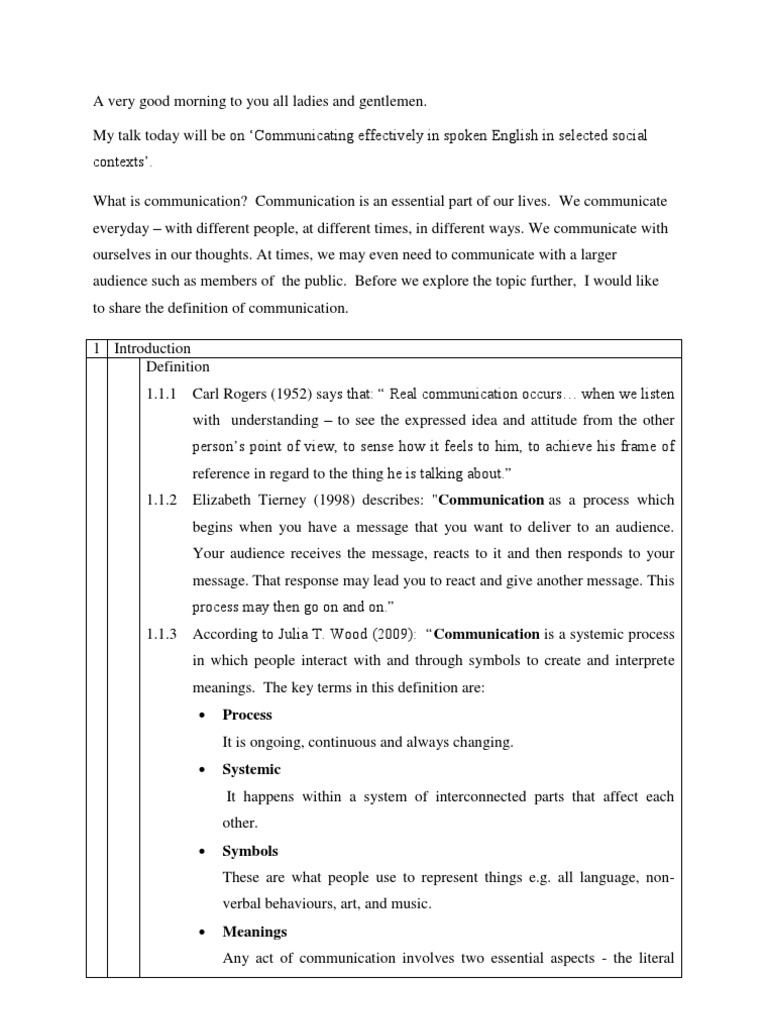 Effective Spoken English Communication | PDF | Interpersonal ...