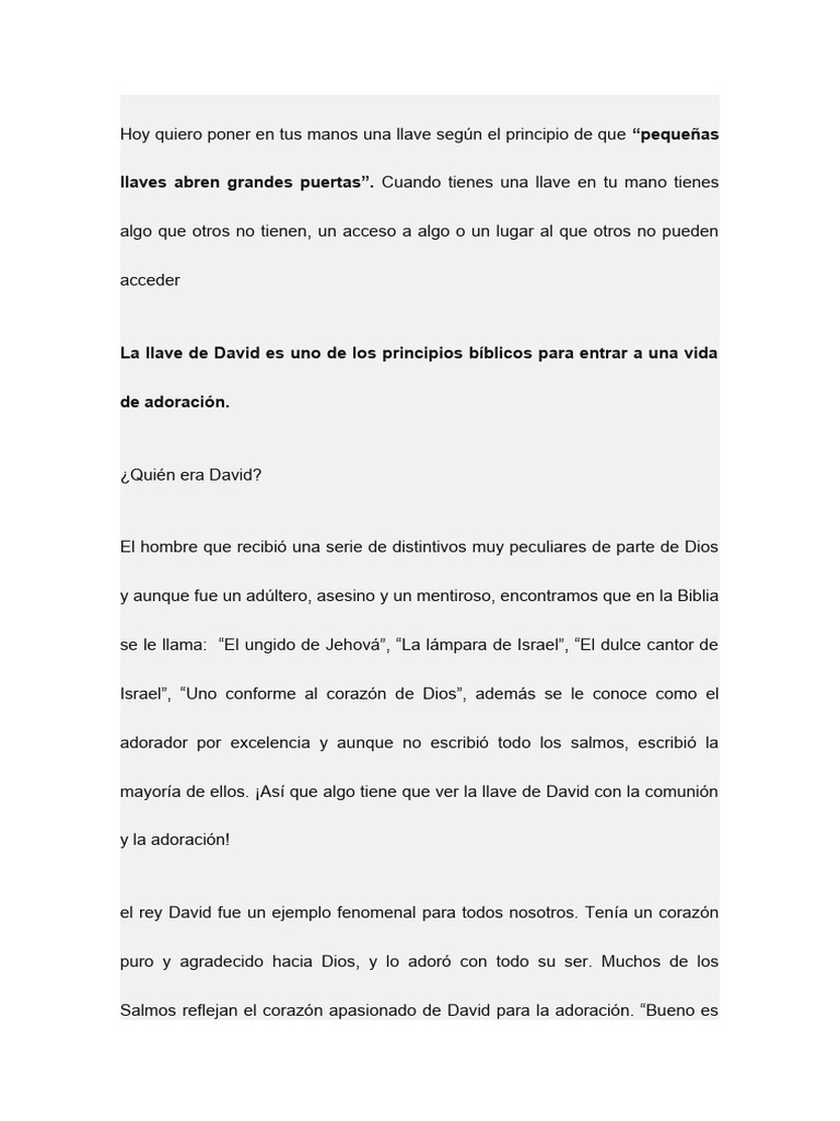 La Llave de David | PDF | David | Libros de reyes