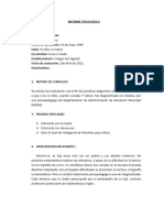 INFORME PSICOLÓGICO Ejemplo