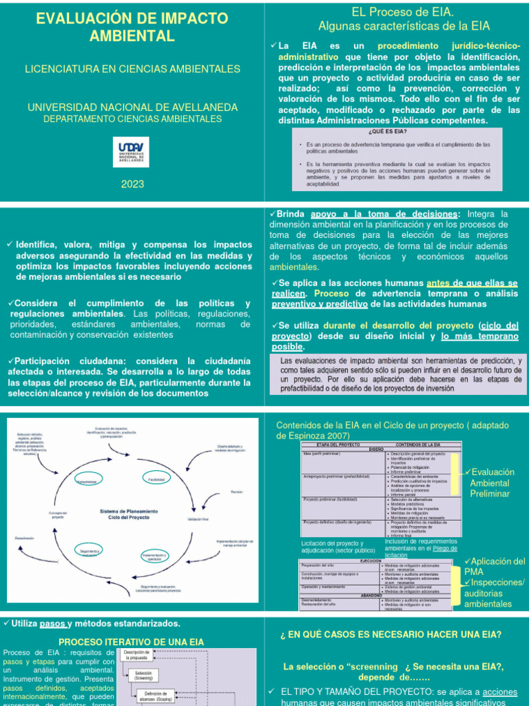 02 - EIA Teorico 2 | PDF | Evaluación de impacto ambiental | Entorno ...