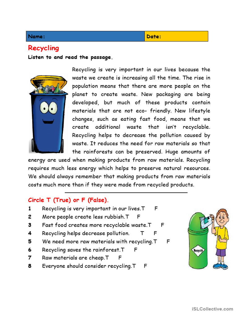 Recycling 1 | PDF