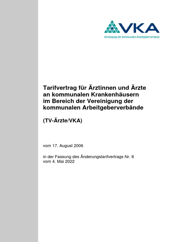 TV-Aerzte VKA AeTV-8 Lesefassung 230101 | PDF