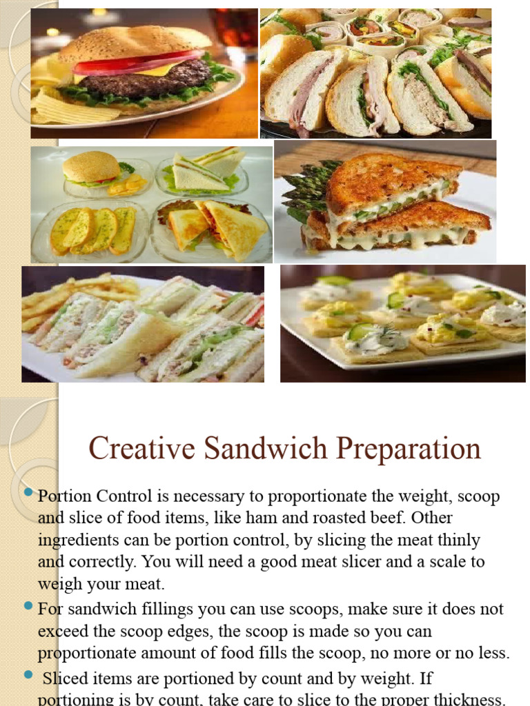 Creative Sandwich Preparation Techniques | PDF | Knife | Blade