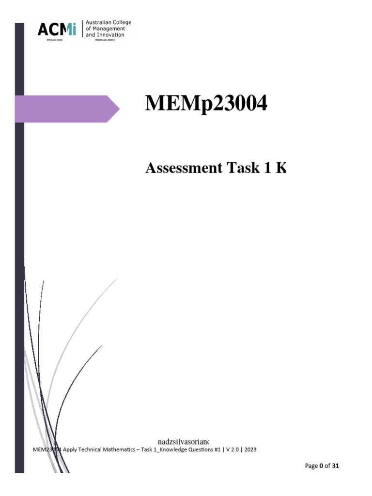 Mem23004 task 1 knowledge questions 1 pdf polynomial