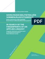 Soveltavan Kielitieteilijän Sormenjälkiä Etsimässä Kielen Rakenteet Ja Niiden Käyttäjät Kirsti Siitosen Tutkimuksellisina Kiintopisteinä