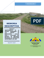 Memoria Descriptiva Mantenimiento