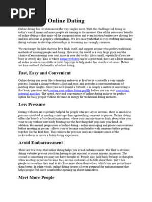 Benefits of Online Dating
