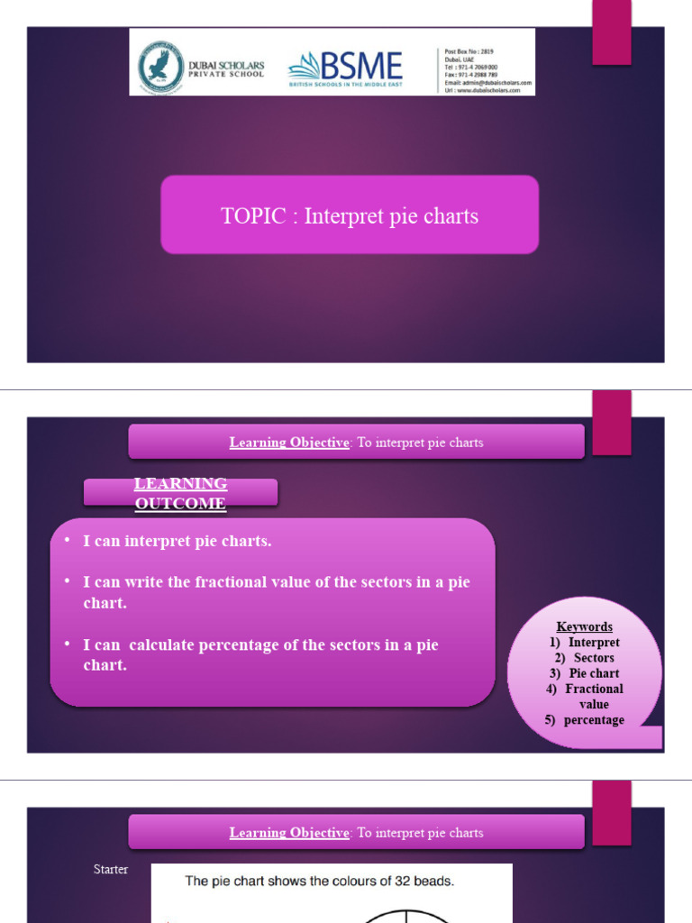 Interpret Pie Charts Revisit PDF Pie Chart Information Science