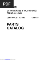 Canon EF 600mm f4L IS Parts