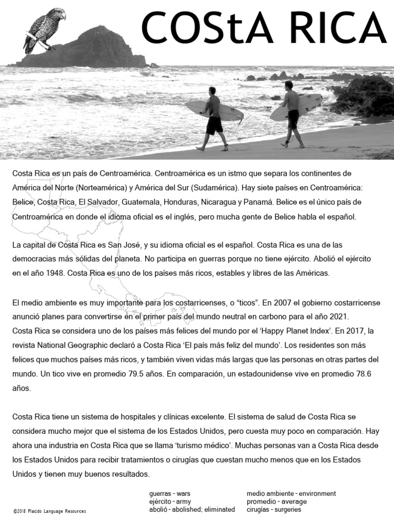 Costa Rica: Naturaleza, Cultura y Felicidad | PDF | Costa Rica ...