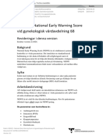 NEWS2 - National Early Warning Score Vid Gynekologisk Vårdavdelning 68