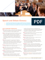 Speech and Debate Glossary