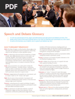 Speech and Debate Glossary