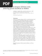 A Comparison of Emergence Delirium Scales Following General Anesthesia in Children