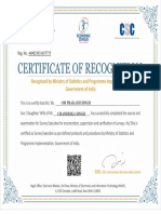 Economic Census 2019-20 CERTIFCATE