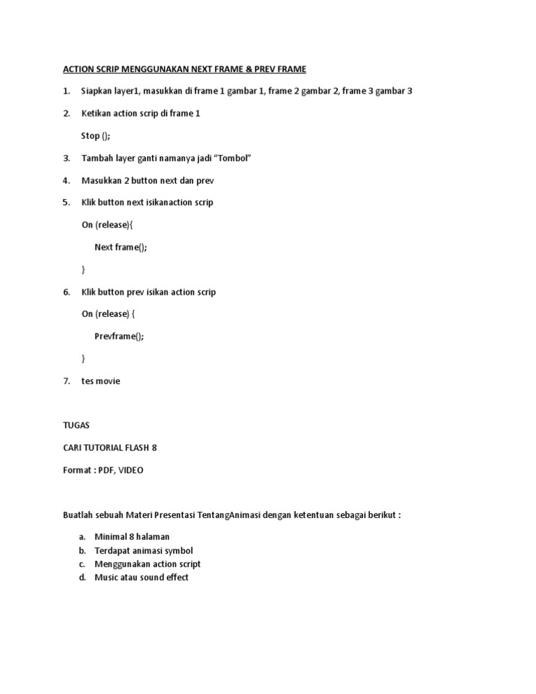 Tutorial Action Script Flash 8 | PDF