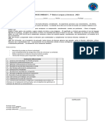 EVALUACIÓN DE UNIDAD 5 7° Lengua y Literatura