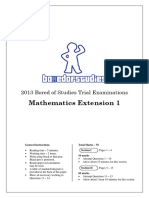 2013 BoS Trials Mathematics Extension 1