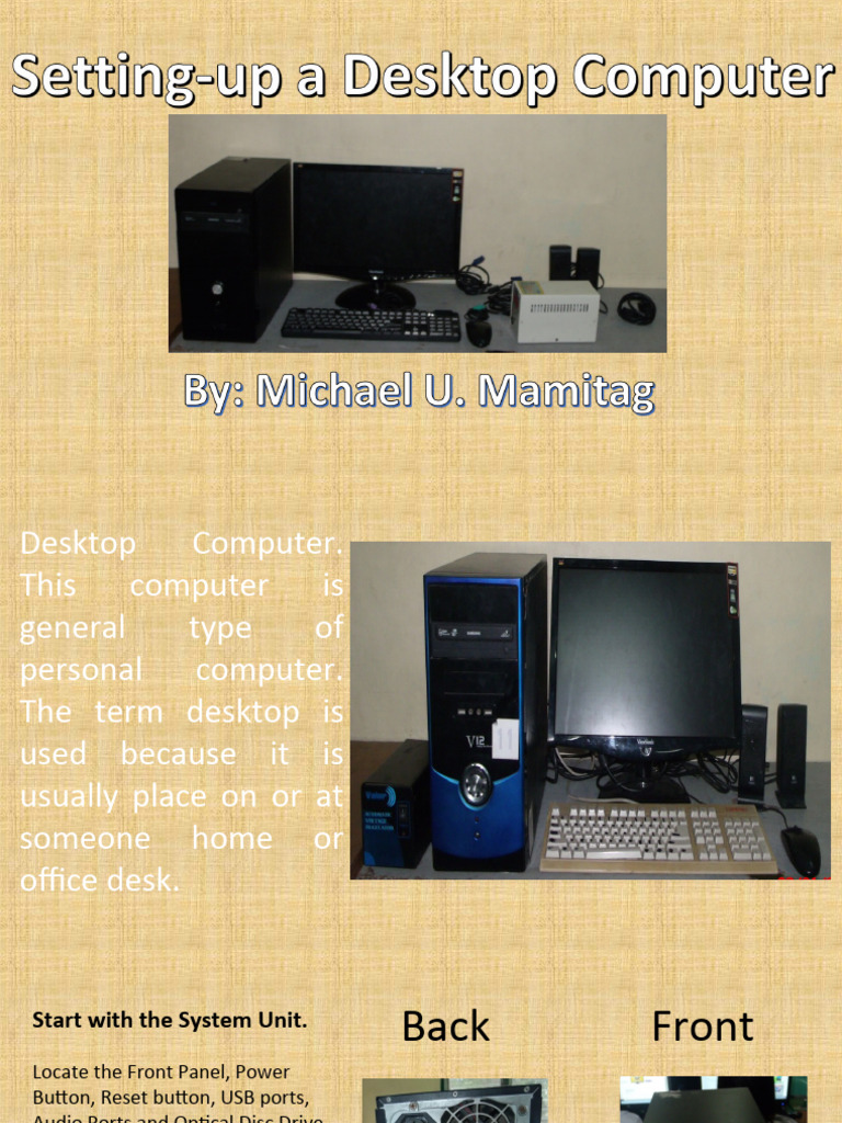 Setup A Desktop Computer Pdf Computer Keyboard Ac Power Plugs And