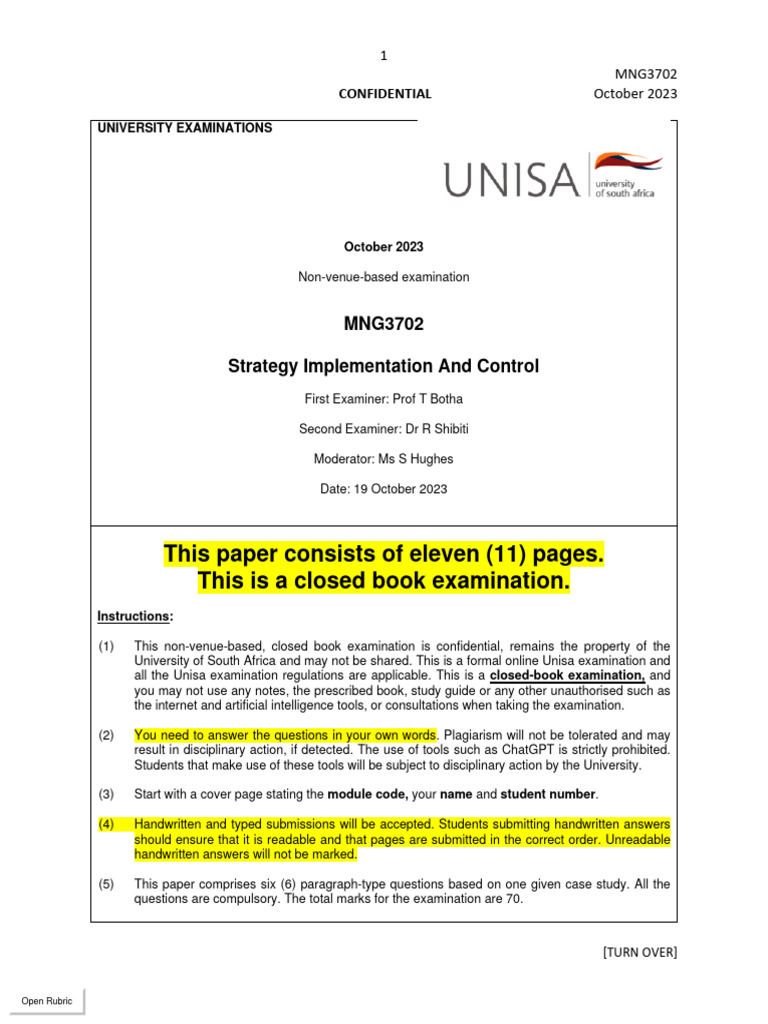 MNG3702 Exam: Netcare Strategy Focus | PDF | Sustainability | Health Care