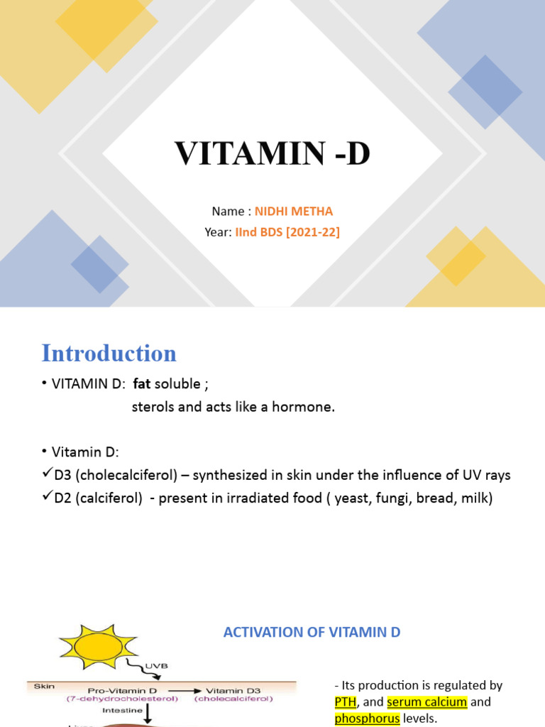 Vitamin D PDF Vitamin D Bone
