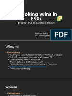 Exploiting Vulnerbilities in ESXi - Preauth RCE and Sandbox Escape.
