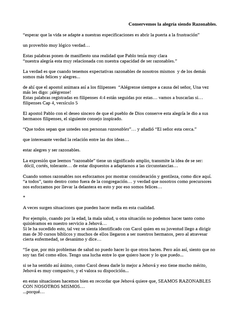 Alegría y Razonabilidad en la Vida | PDF | Verdad