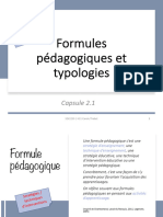 Capsule 2.1 Typologies Et Formules Pédagogiques