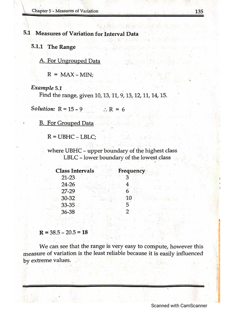Measures of variation pdf