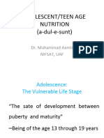 Lec 5 Adolescent Nutrition