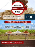Sugar Importation Ban