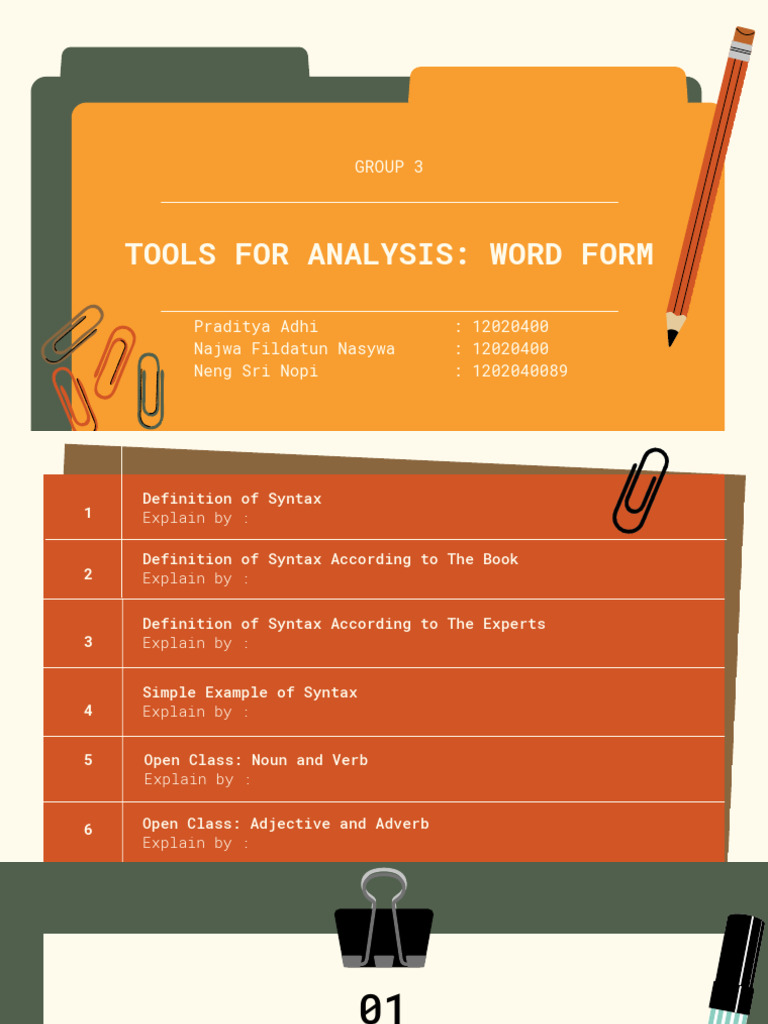 Syntax Week 01 | PDF | Syntax | Noun