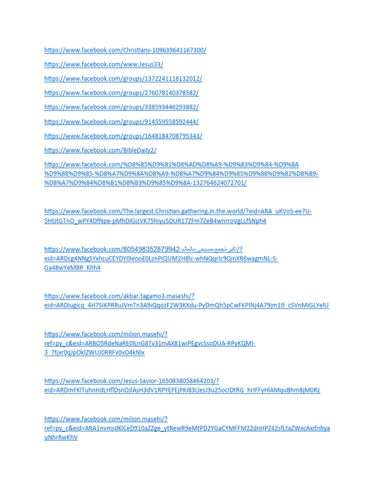 Christian Facebook Pages and Groups v2 PDF