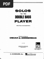 【中古】 Solos For The Double Bass Player (Ed. Oscar Zimmerman) . Partitions pour Contrebasse Accompagnement Piano Zimmerman, Oscar - Double Bass Solos | PDF